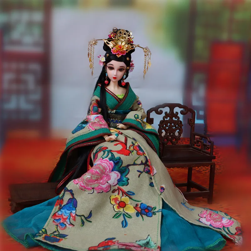 

Collectible Chinese Dolls Ancient Costume Han Dynasty Girl Doll With 12 Joints Movable Classical Style Toys Gifts Souvenir