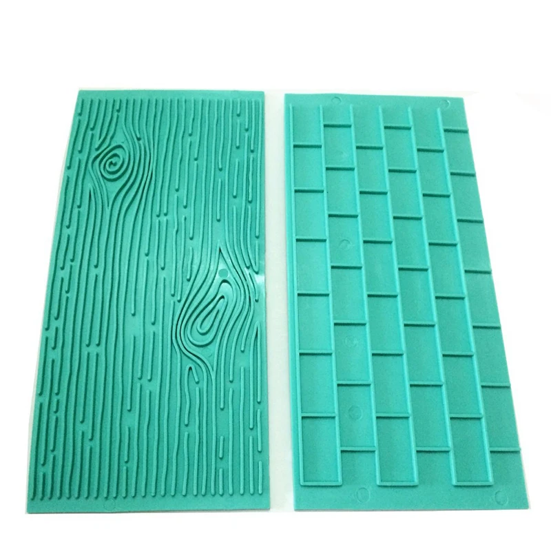 2 шт./компл. коры стены торта рельефная помадка кирпич деревянная форма для