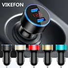 VIKEFON 3.1A мини USB Автомобильное зарядное устройство для мобильного телефона планшет gps быстрое зарядное устройство автомобильное зарядное устройство двойной USB телефон зарядное устройство адаптер в автомобиле