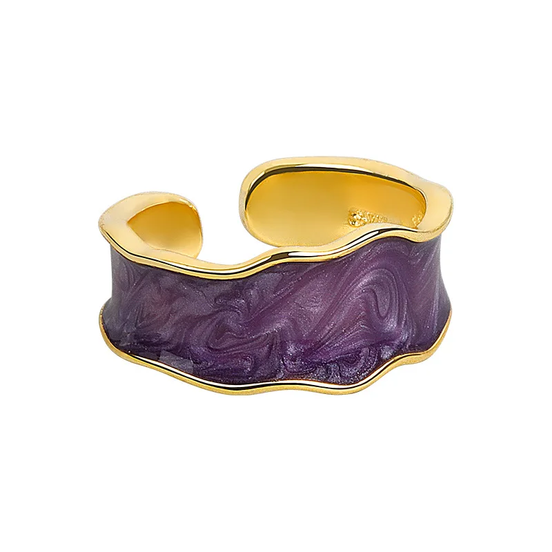 

2021 New Popular Ring French Retro Drop Glazed Kim Jong-in Bread Shape High-end Sense Ring Korean Fashion Rings for Women