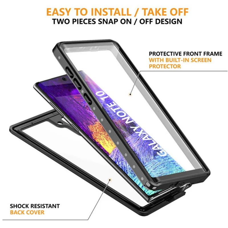 IP68 Водонепроницаемый чехол для samsung Note 10 plus Note 8 9 плавательный чехол водонепроницаемый чехол для samsung Galaxy S10E S8 S9 S10 Plus