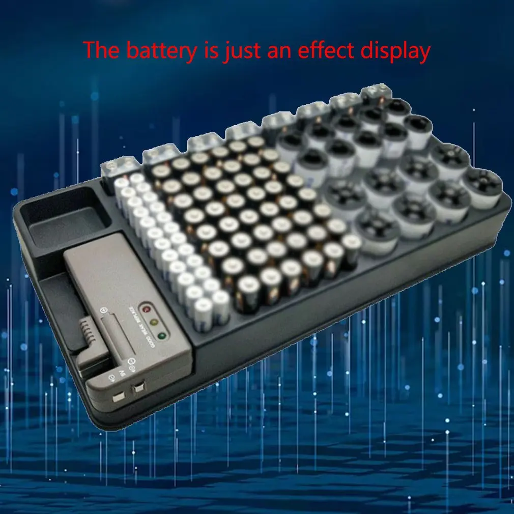 

98 Grid Without Cover Three-lamp Capacity Tester Battery Storage Box Battery Tester Battery Strength Indicator Box