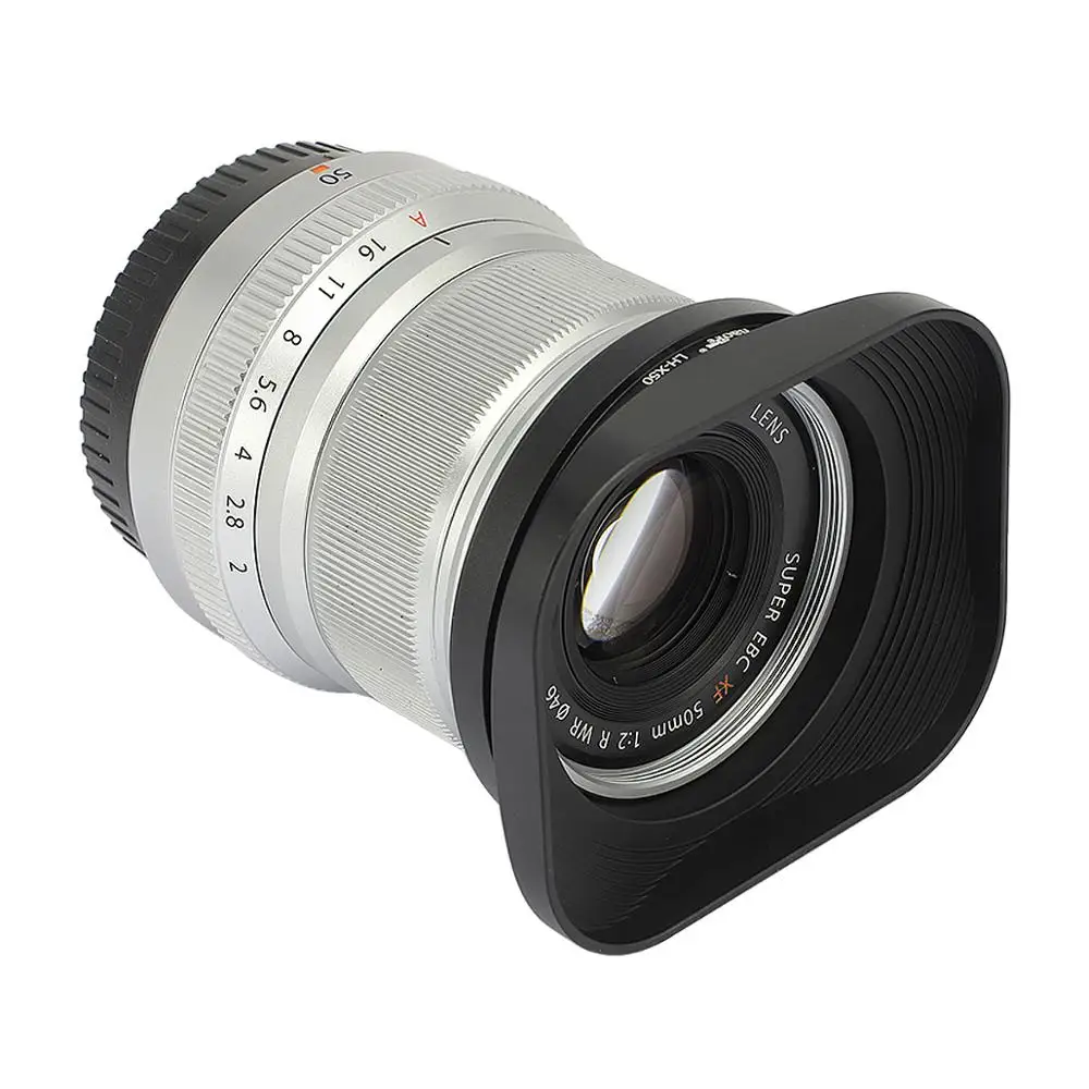 Квадратная Металлическая бленда Haoge для объектива Fuji XF 50 мм F2 R WR | Электроника