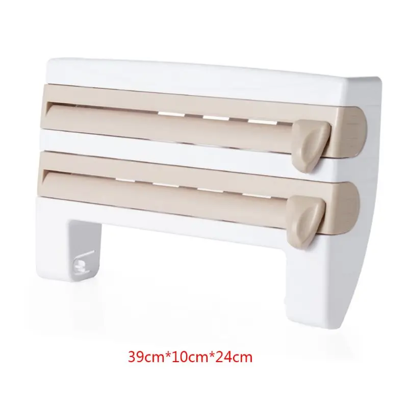 

Cling Cutting Storage Rack For Holding Towel Tin Foil Paper Plastic Wrap Shelf Indispensable Household Tool HX5B