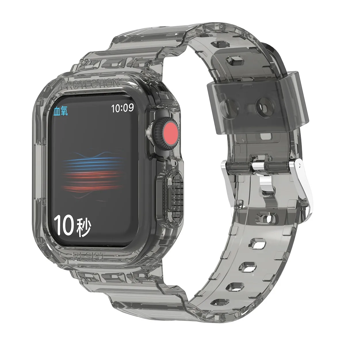 Ремешок для Apple Watch 7 ремешок часов прозрачный спортивный сменный из ТПУ с прочным