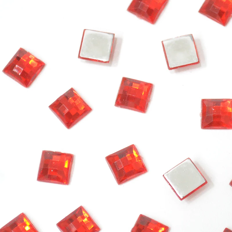 Акриловые стразы с квадратным Форма прозрачный горячей фиксации плоская задняя