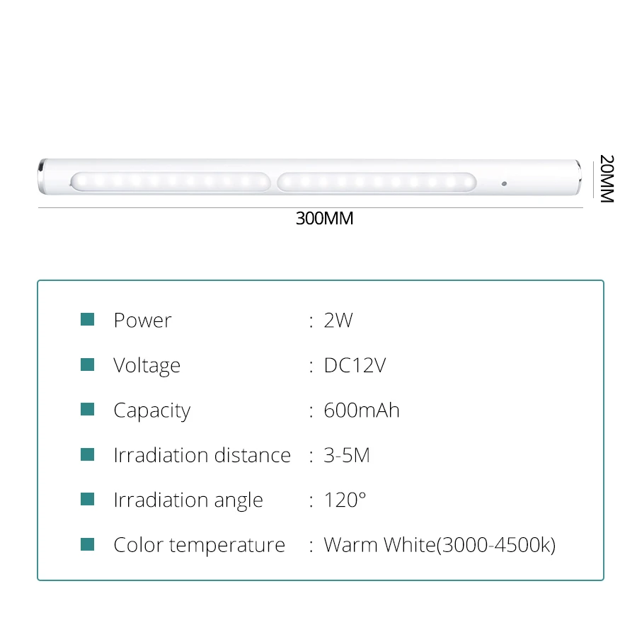 

LED Touch Sensor USB Rechargeable 22 LED Under Cabinet Lighting Closet Wall Night Lamp Light Bar Kitchen Wardrobe Home Lighting