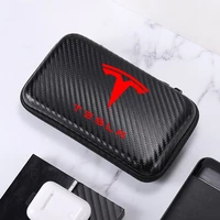 High-Grade Carbon Fiber Car Driving bag phone Supplies Storage bag for Tesla Model Model Model Model car Accessories