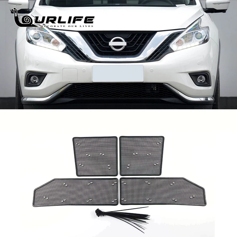 

For Nissan Murano Z52 2015-2020 Car Accessories Steel Front Grille Insert Net Anti-insect Dust Rat Garbage Proof Inner Cover Net