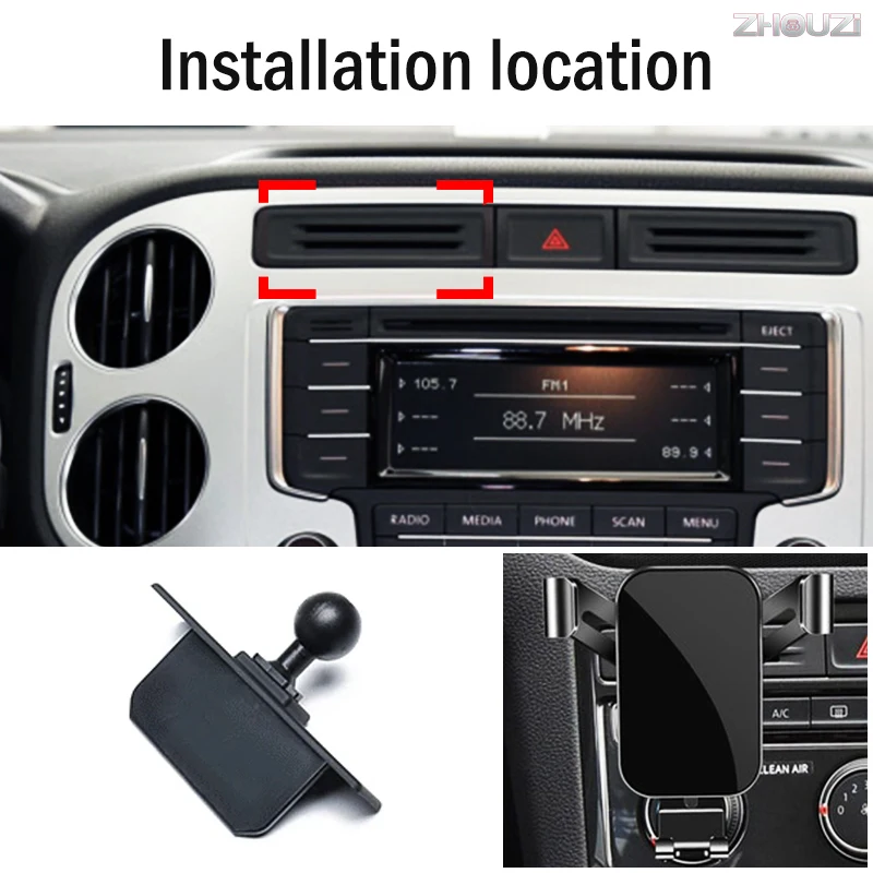 car mobile phone holder for volkswagen vw polo passat tiguan golf sportsvan 2013 2014 2016 2018 stand bracket car accessories free global shipping