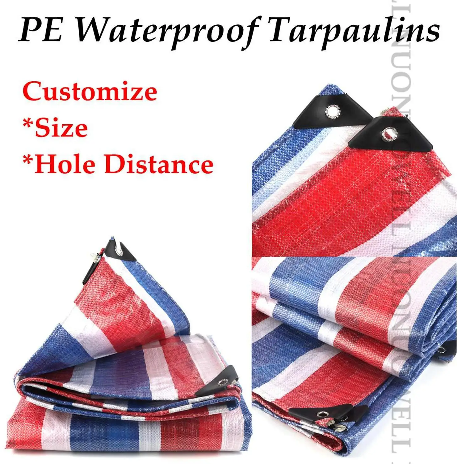 

Customize Size 0.25mm PE Tarpaulin Rainproof Cloth Lightweight Balcony Cover Sunshade Tarp Waterproof Camping Tarp Truck Cover