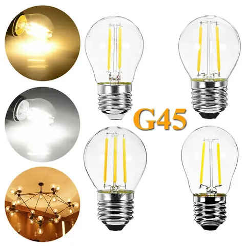 Светодиодная лампа Эдисона E27, лампы накаливания 2 Вт, 4 Вт, 6 Вт, 220 В переменного тока, Холодный/теплый белый