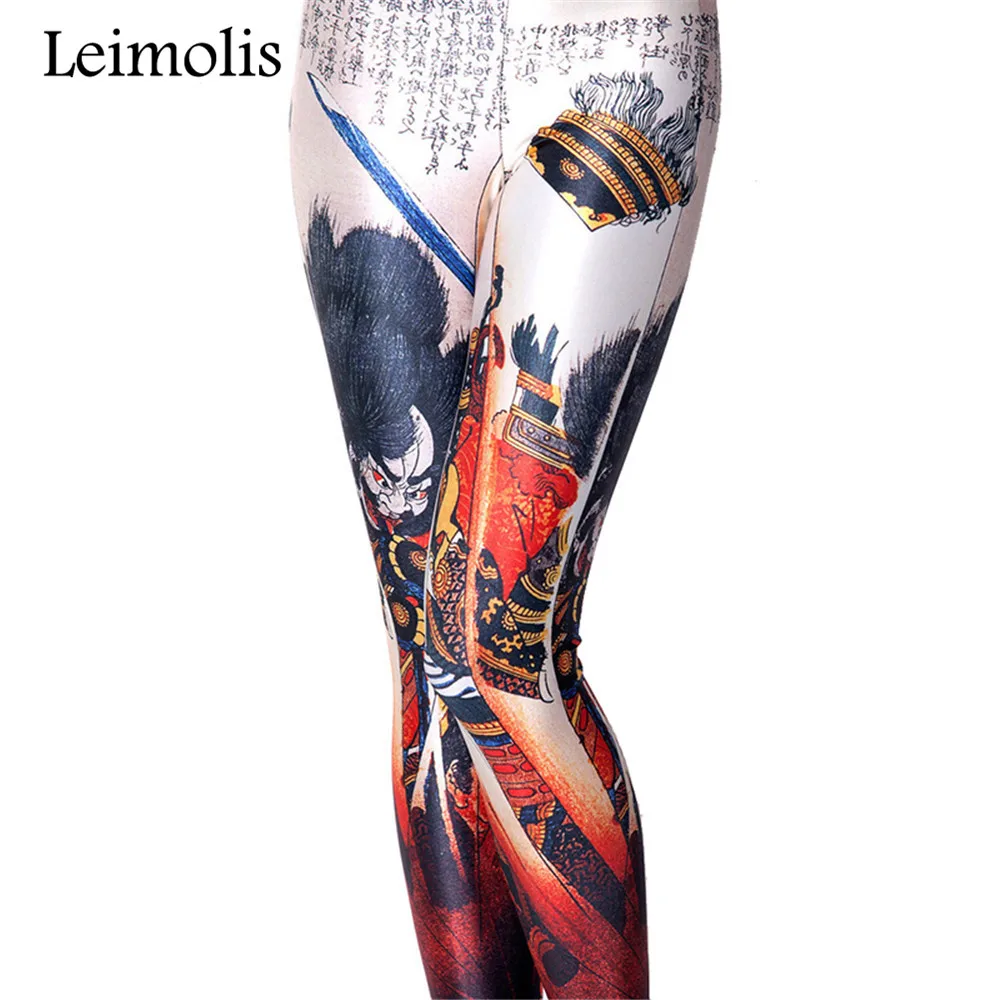 Leimolis 3D принт фитнес пуш-ап леггинсы для тренировок женские готические