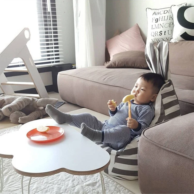 Детский диван в полоску с заячьими ушками скандинавском стиле чехол для сиденья