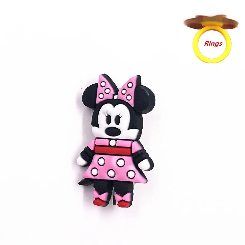 1 шт. милые животные Микки Минни Дональд значок ПВХ мягкие Мультяшные аксессуары