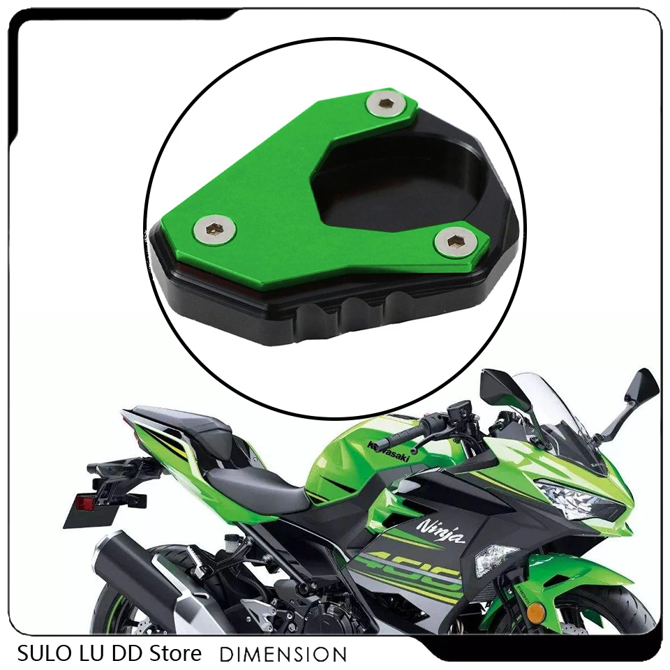 

For Kawasaki Ninja400 Z400 KLX250 VERSYS650 2018 2019 Motorcycle Parking Kickstand Pad Enlarge Side Stand Plate Pedal Holder