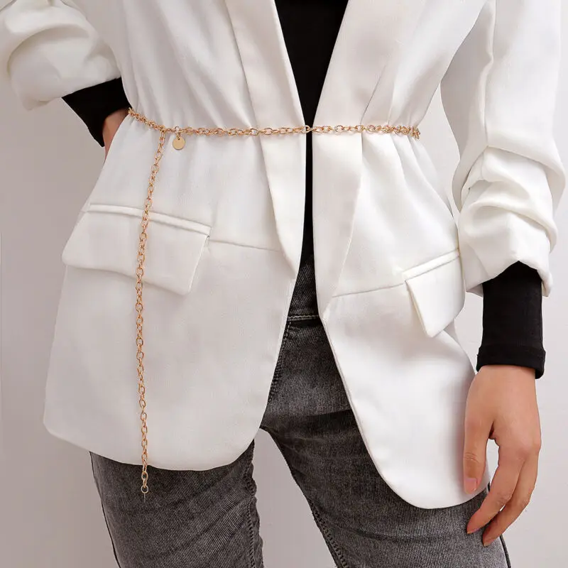 Женский металлический пояс-цепочка в стиле ретро | Аксессуары для одежды