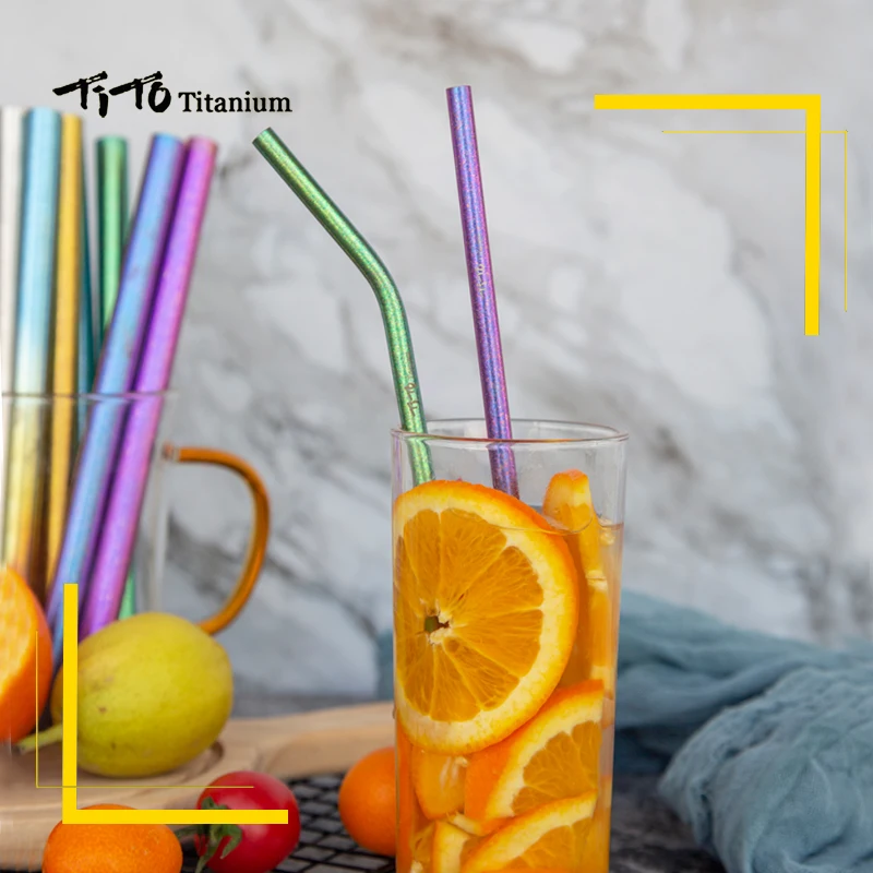 Тито чистый titanium соломы сплав портативные non нержавеющая сталь фитинги трубы