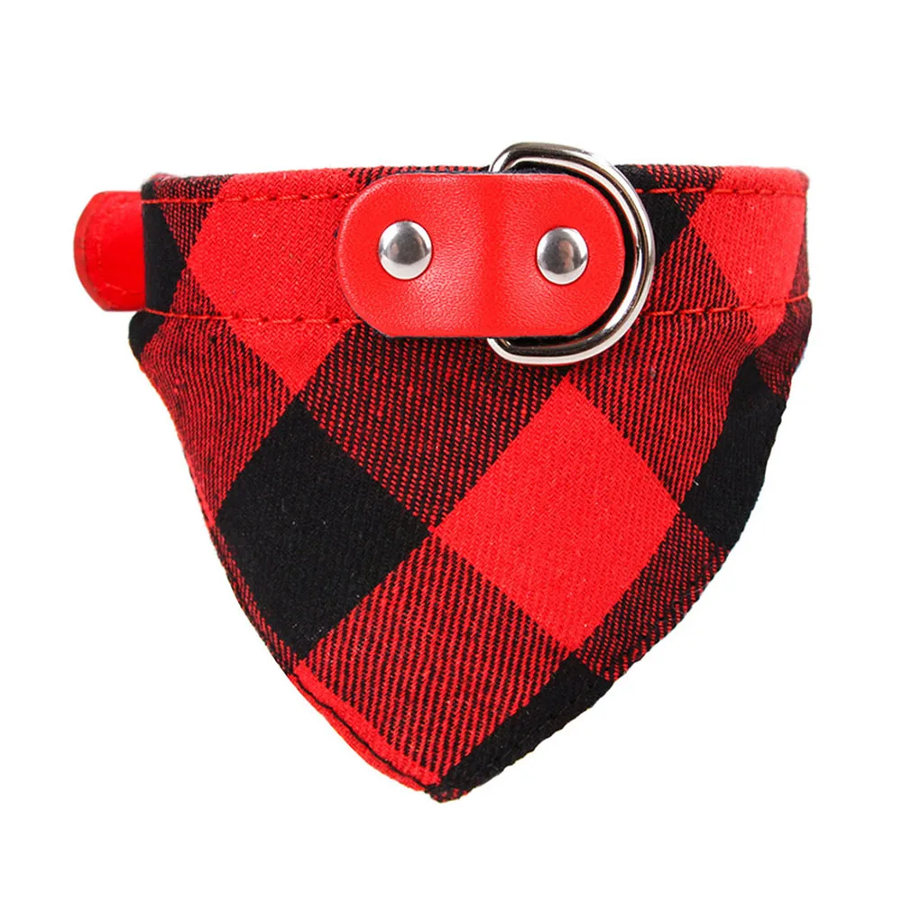 Popular Plaid Dog Bandanas Collar Cat Triangular Neck Scarf Puppy Neckerchief Pet Accessories for Small Medium Large Dogs | Дом и сад
