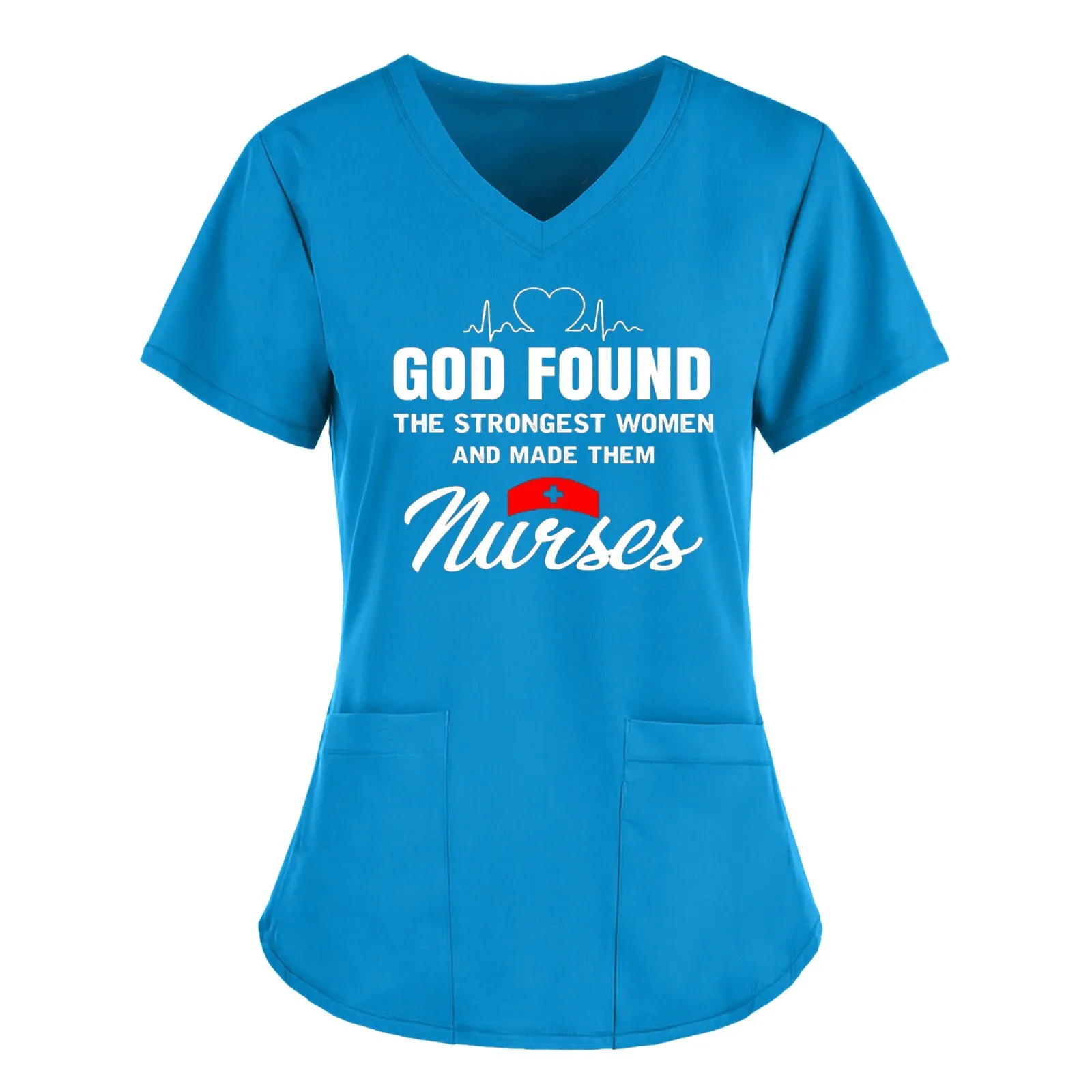 Женская футболка с коротким рукавом и v-образным вырезом для кормления Рабочая