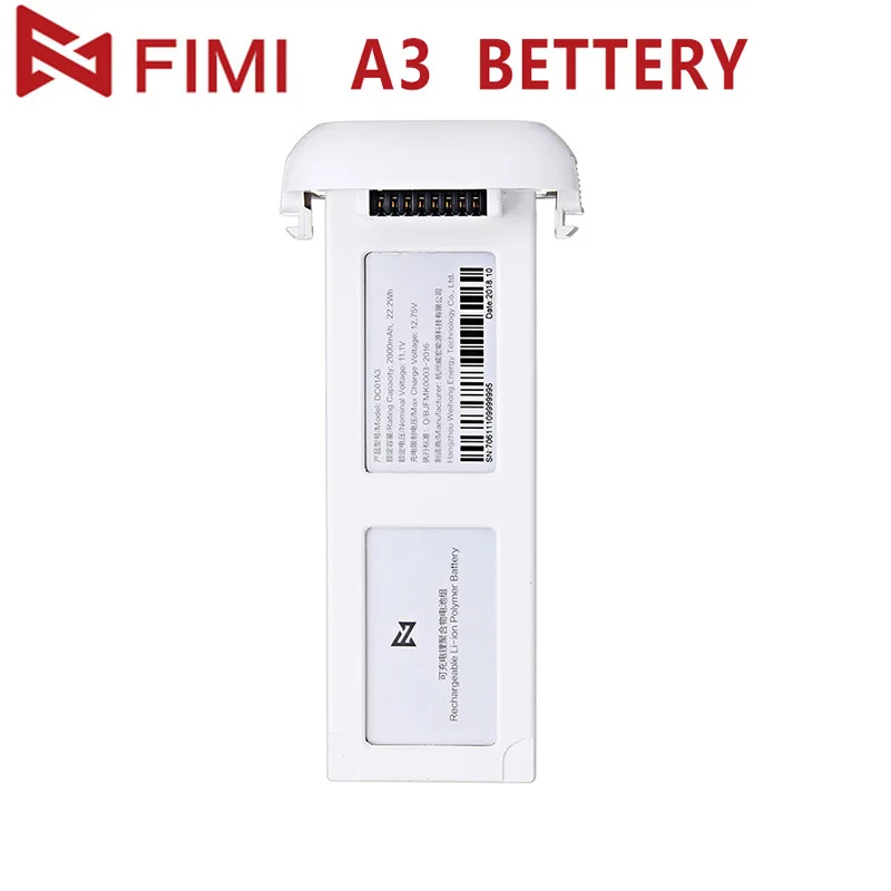 Оригинальный и новый аккумулятор FIMI A3 для дрона запасные части