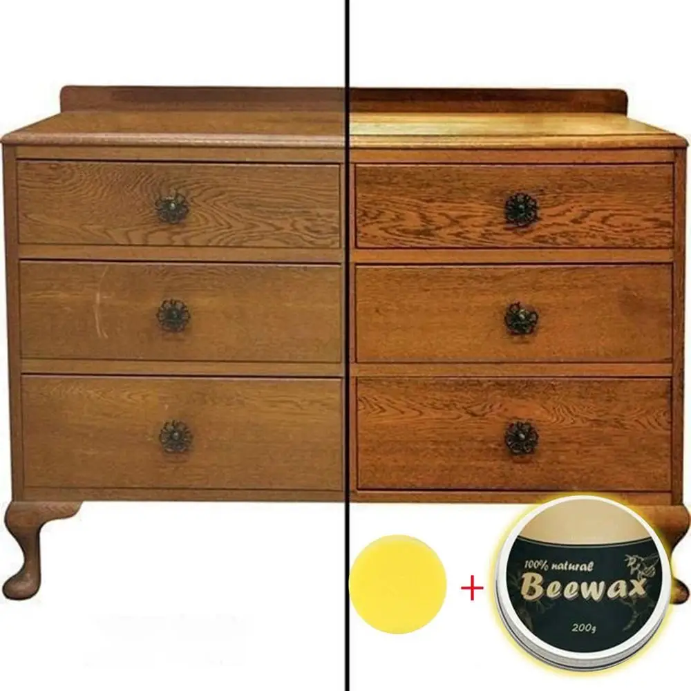 

Organic 100% Natural Pure Wax Wood Seasoning Beewax Complete Solution Waterproof Wear-Resistant Furniture Care Home Cleaning