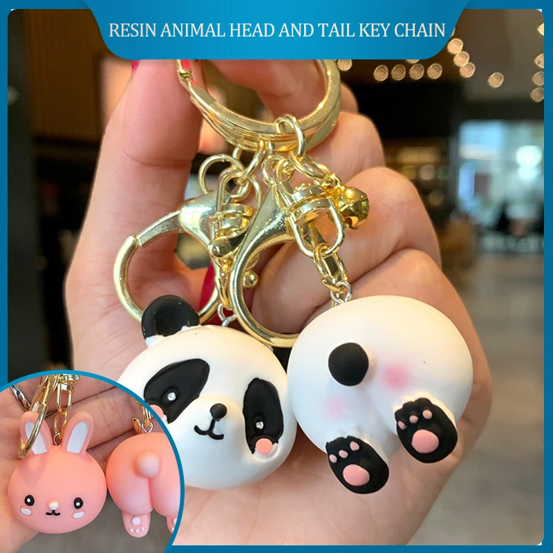 Лидер продаж Аниме голова и попа пара брелок животное утка свинья кошка