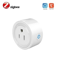 zigbee smart us socket remote control plug power monitor for tuya smart life home automation outlet support alexa google home