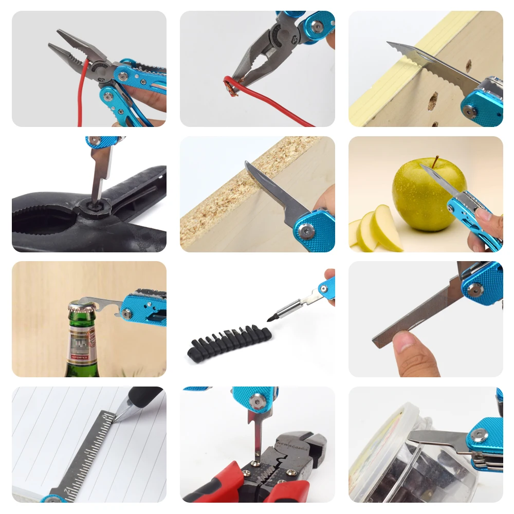 NEWACALOX уличные многофункциональные плоскогубцы ремонтный карманный нож складной