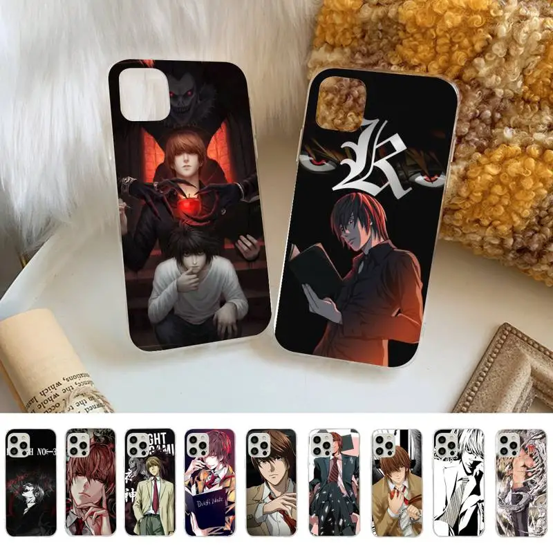 

Light yagami DEATH NOTE Phone Case for iphone 13 11 12 pro XS MAX 8 7 6 6S Plus X 5S SE 2020 XR case