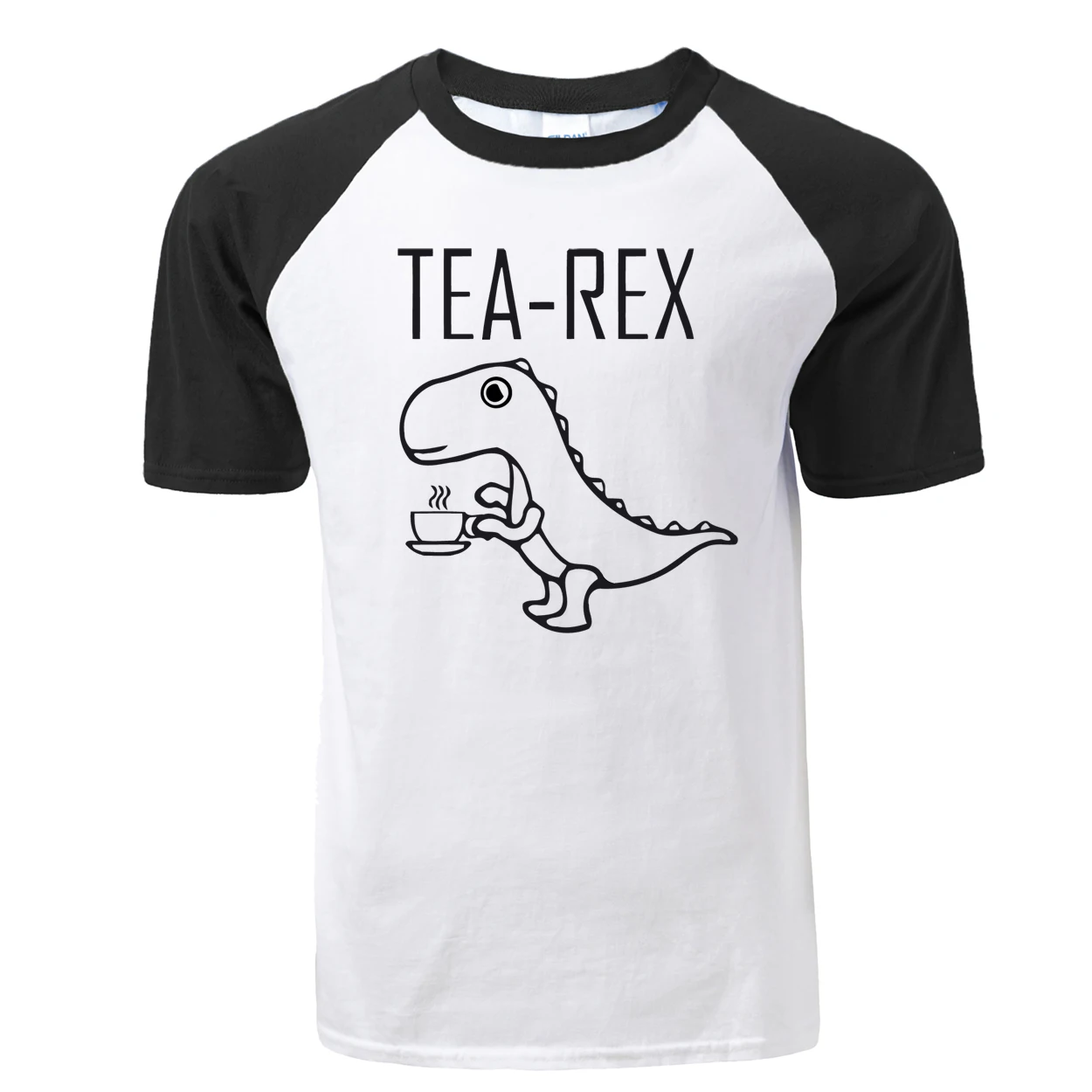 Tea Rex Мужская футболка новинка смешная шутка каламбур Юрского периода динозавр