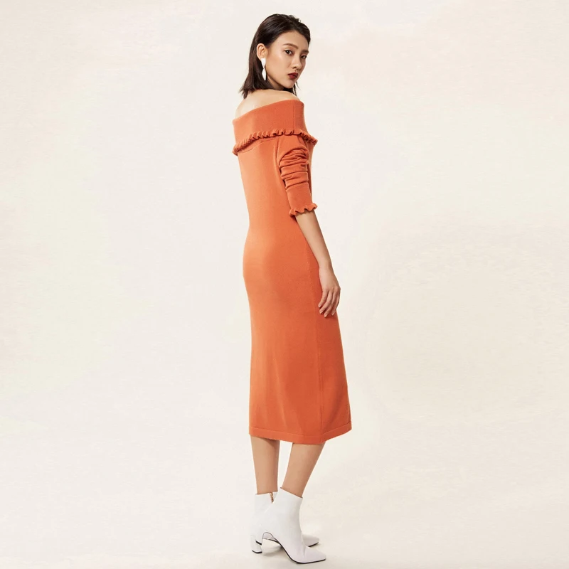 Женская длинная юбка без бретелек ALKMENE трикотажная юбка-свитер с длинным рукавом