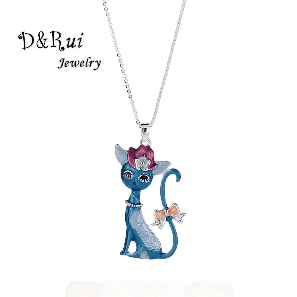 Лидер продаж 2020 подвески в виде милого кота модные яркие ожерелья для женщин и