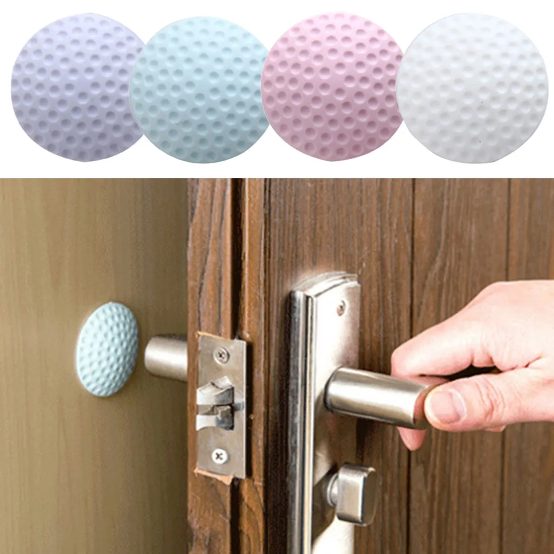 

Mute Door Stoppers Wall Protection Safety Shock Absorber Door Handle Bumpers Security PVC Waterable Transparent Wall Protectors