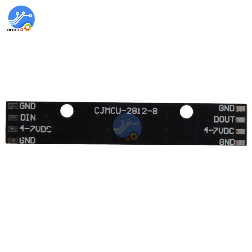 Black 8 Channel WS2812 5050 Full Color RGB Module 8LED Lights Driver Development Board for Arduino LED Strip Lamp|board arduino|board boardboard led