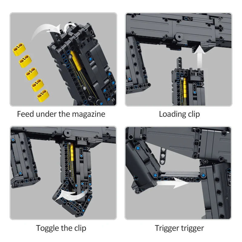 

1133PCS WW2 Type 95 Automatic Rifles Model Building Blocks City Military Technical 1:1 Weapon Gun Bricks Toys for Children Boys