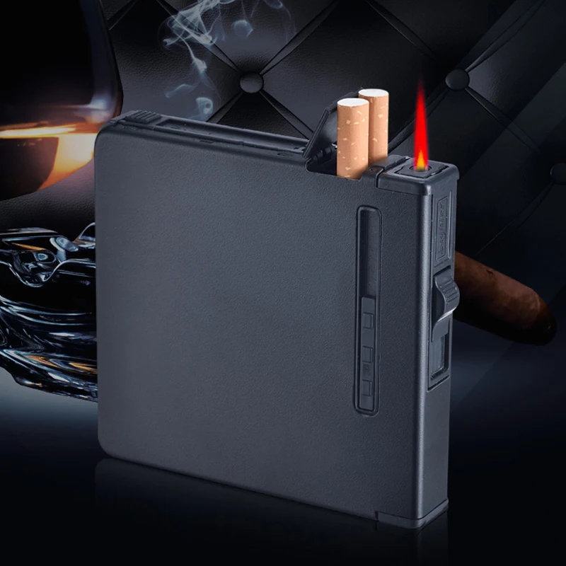 USB Зажигалка аксессуары для курения портативный металлический чехол сигарет 20 шт