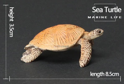 Оригинальные наборы животных океанов sealife, синий кит, Акула, челюсти, тигр, Кит-убийца, leatback, Детская обучающая игрушка, детский подарок - Цвет: Sea Turtle