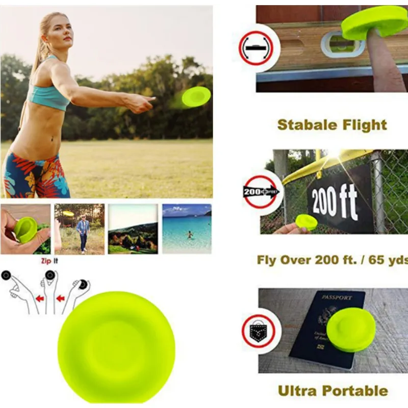 

1PC Play Beach Entertainment Toys Mini Beach Flying Disk for Outdoor Sports Silicone Balance Disc Decompression Toys Kids Game