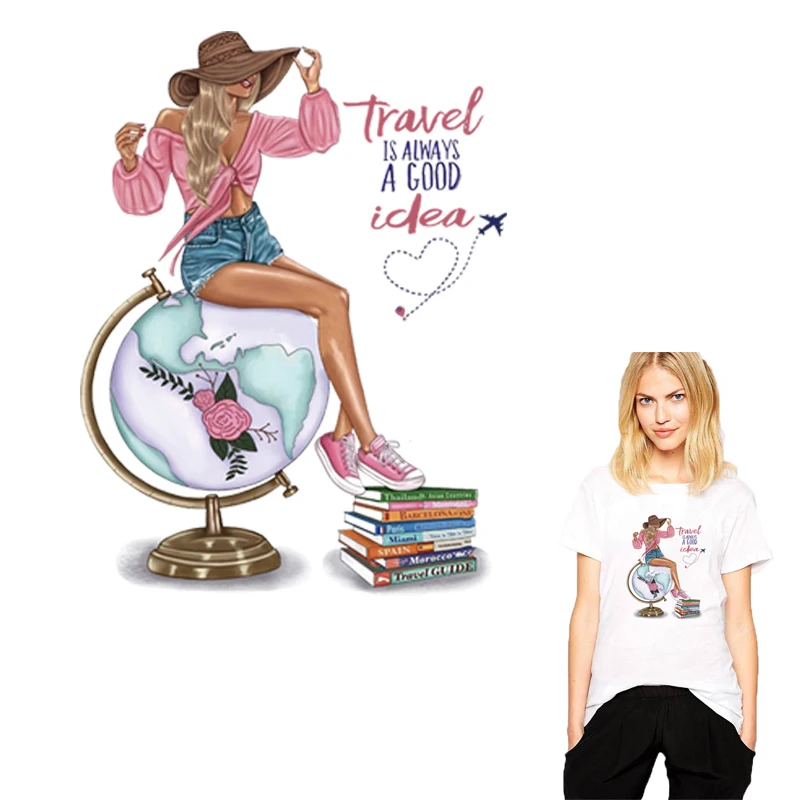 Дорожная нашивка на одежду для девочек термотрансферные наклейки сделай сам