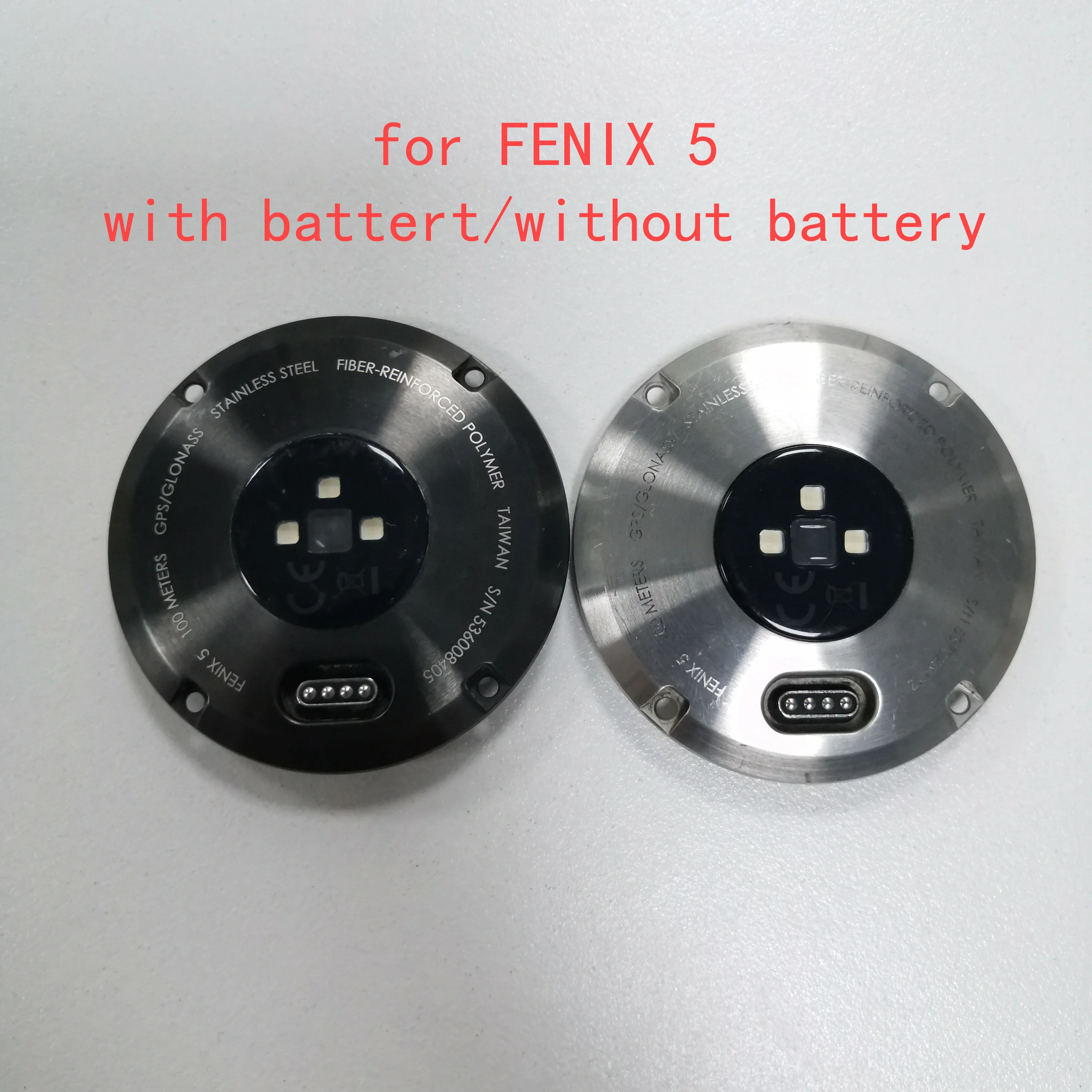 Задняя крышка для GARMIN FENIX 5 черная серебристая Крышка часов рамка с батареей 361 00097