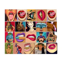 td zw 47pcs personality stickers girl sexy lips decor stickers for laptop wall water bottle cup luggage stickers diy sticker