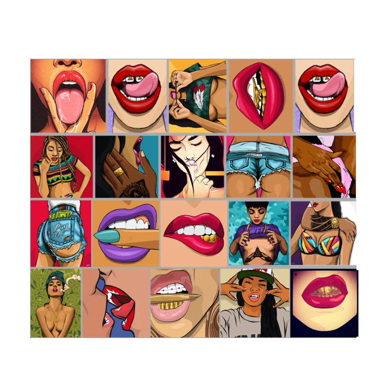 TD ZW 47 шт. индивидуальная наклейка s Girl сексуальная для декора губ ноутбука