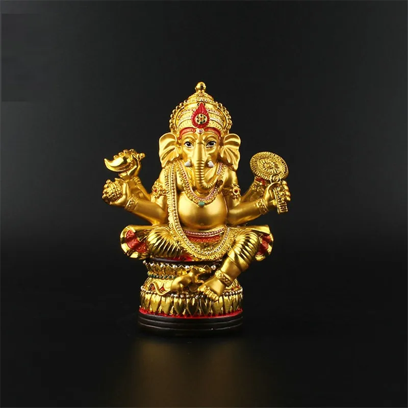 

GENEISHA BUDDHA STATUE SMALL INDIA ELEPHANT GOD FIGURINE SCULPTURES BUDDHISM FIGURE RESIN ART&CRAFT DECORATIONS R23