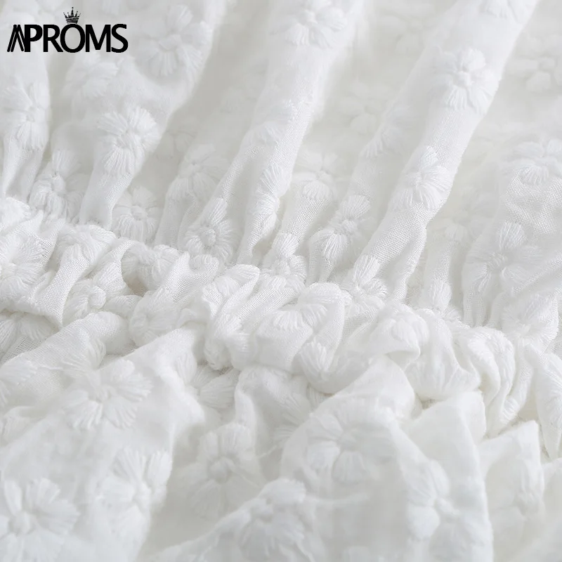 Женская белая футболка с оборками Aproms элегантная шифоновая укороченная