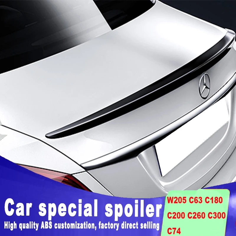 Новый дизайн для Mercedes benz W205 C63 C180 C200 C260 C300 C74 ABS высококачественный Задний спойлер