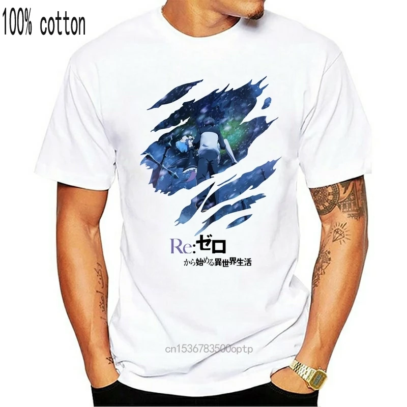 

Cute Men Re Zero Starting Life In Another World T Shirt Fashion Anime Cartoon Cotton Comics T-Shirt Casual Tee Shirt Clothes