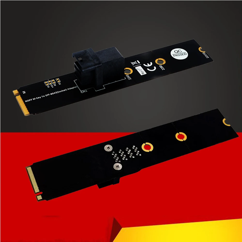 Переходная карта M.2 модуль MiniSAS HD SFF-8643 36Pin разъем для NGFF ключ M адаптер Поддержка