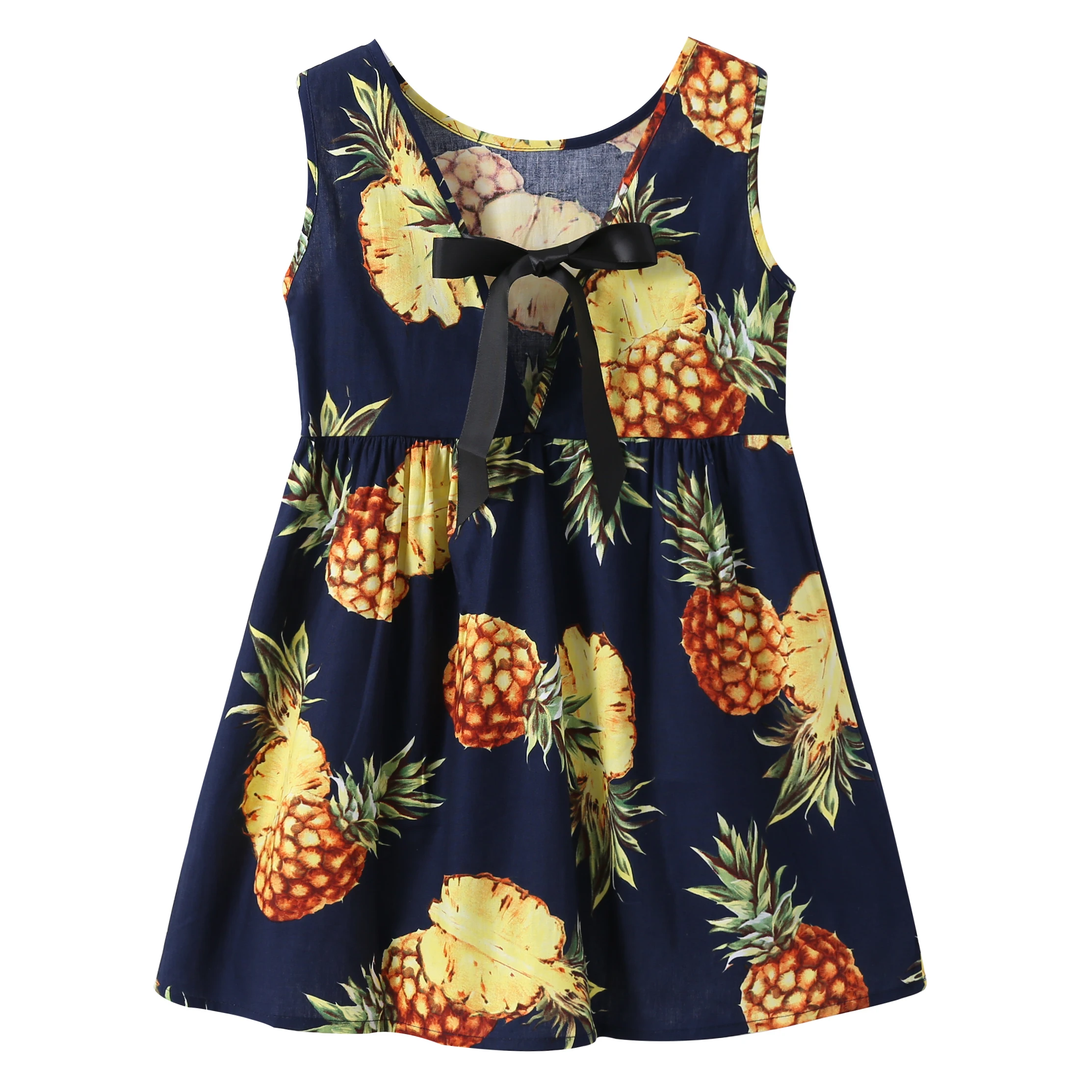 Летнее платье для девочек Детские хлопковые платья без рукавов детское с