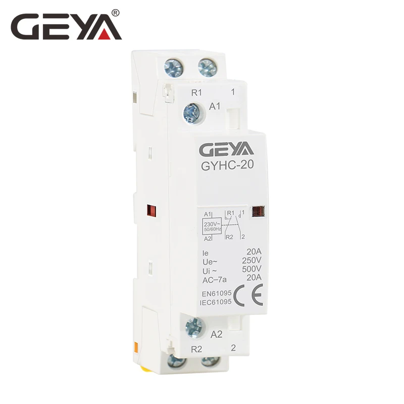 GEYA GYHC Американская классификация проводов 2р 20A 2NO 2NC 1NO1NC бытовой контактор 220V 50/60Hz автоматической Din Rail контактор переменного тока